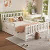 Merax Classic Solid Wood Platform Bed with Dual Guardrails & Two Underbed Storage Drawers - 2 of 4