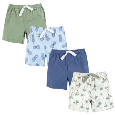 Hudson Baby Boy Shorts Bottoms 4-pack, Palm Tree : Target