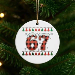 Lomsoe Santa Says 67 Gifts Christmas Ornament 2025 for Women Men Friends Six Seven Ornaments Gifts for Christmas Tree Christmas Decor Christmas Gift - 1 of 1