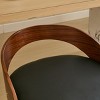 INFURNIC Counter and Bar Stools Swivel Bar Stool with Soft Cushion Seat and Wooden Frame for Kitchen and Home Bar, Black, 18.8"*18.3"*30.5" - 2 of 4