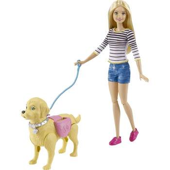 Barbie Self-care Rise & Relax Doll With Yellow Puppy : Target