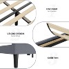Upholstered Bed Frame With Wingback Headboard-Velvet Platform-Wood Slats-No Box Spring Needed-Easy Assembly-Beige - 4 of 4