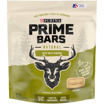 Prime Bones Bars with Wild Venison Dog Treats - 16oz