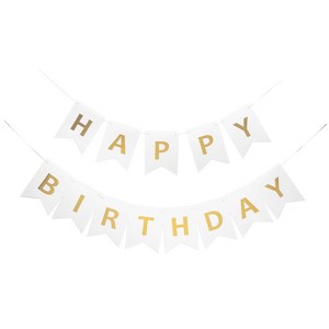 Unique Bargains Birthday Decorations Party Supplies Banner - 1 of 4