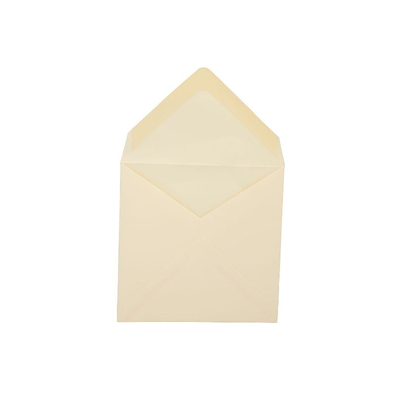 JAM Paper 5 x 5 Square Invitation Envelopes with Euro Flap Ivory 02792256B, 2 of 5