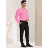 Lars Amadeus Men's Button Down Long Sleeves Casual Polka Dots Print Shirts - 4 of 4