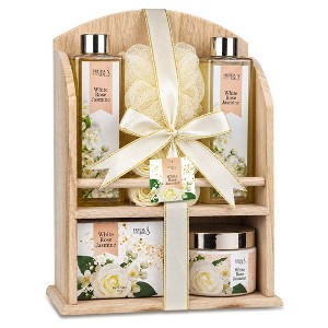 White Rose Jasmine Bath and Body Spa Gift Set for Women, 7 Piece : Target