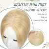 Jessie's Wig Women'S Hairpiece Clip In Human Hair Topper Full Coverage Straight #613 Color 1 Pc/Pack - 2 of 4
