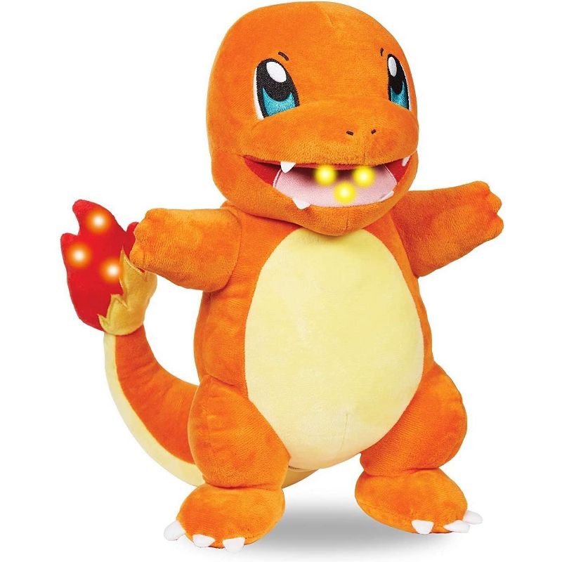 Pokemon Flame Action Charmander 10 Inch Interactive Plush with Lights & Sounds - Light Up Tail & Mouth with Multiple Sound Effects, 1 of 8