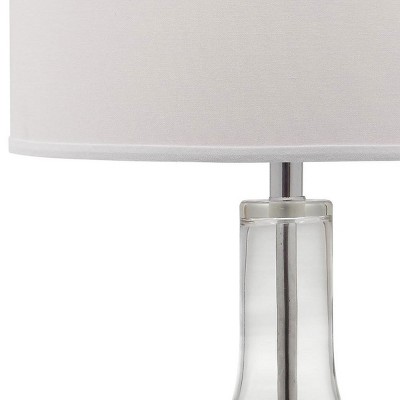 Safavieh 34.5 Inch Clear Glass Table Lamp with White Shade