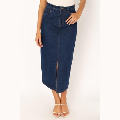 Petal And Pup Womens Rana Denim Midi Skirt - Dark Denim 4 : Target