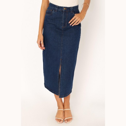 Midi denim skirt clearance target