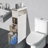 YIYIBYUS Bathroom Floor Cabinet, Toilet Paper Holder Organizer - 2 of 4