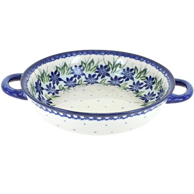 Blue Rose Polish Pottery Sierra Extra Small Round Casserole with Handles