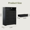 Modern 4-Drawer Slim Dresser with USB Ports, Wood Storage Cabinet for Bedroom & Closet, Space-Saving Chest of Drawers - 2 of 4