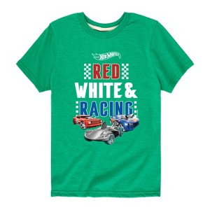 Boys' - Hot Wheels - Red, White, and Racing Short Sleeve Graphic T-Shirt - 1 of 4
