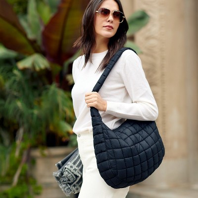 Cloud 9 Puffer Crossbody Bag - Black