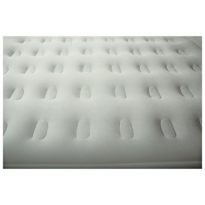 Queen 18'' Gray PVC Air Mattress with Built-in Electric Pump