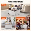 VEVOR 31.5" Farmhouse Coffee Table, Hinged Lift Top Coffee Square Table with Storage Compartment, Wooden Rustic Cocktail Table, Gray & White - 4 of 4