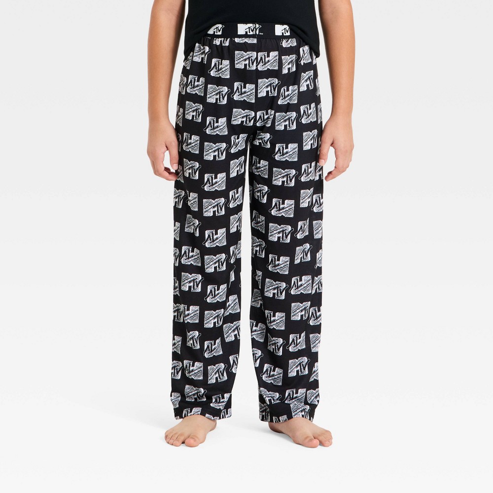 Boys' MTV Pajama Pants - Black M