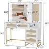 Vanity Table with Mirror and Lights, Power Outlet, 5 Drawers, 7 Shelves Storage, 3 Light Modes Dressing Table - 2 of 4