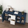 Modern Kitchen Pantry Storage Cabinet , 55" Coffee Bar Storage Cabinet with 2 Drawer - 4 of 4