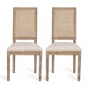 Set of 2 Regina French Country Wood and Cane Upholstered Dining Chairs - Christopher Knight Home - 2 of 4