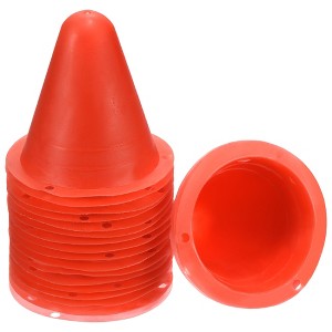 Unique Bargains Football Roller Skating Sports Training Flat Bottom Agility Cones 50 Pcs - 1 of 4