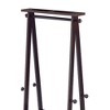 QingMoon Tall Standing Garment Rack, Solid Wood Coat Rack with 2-Tier Storage Shelves, Round Hanging Rail and Knob Hooks for Living Room, Entryway - 4 of 4