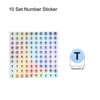 Unique Bargains Laser Capital Alphabet Round Self-Adhesive Reflective Letter Stickers 10 Pcs - 2 of 4