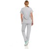 Hey Collection Women Scrubs Set 4-Way Stretch Mock Neck Top with Straight Leg Scrub Pants with Four Pockets - 2 of 4