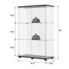 APRILSOUL Glass Display Cabinet, Double Doors, Floor Standing Display Cage, for Living Room Bedroom Office - 2 of 4