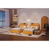 Full Size Platform Bed Frame,Kids Bed Frame with Storage Headboard, 2 Rolling Drawers, Noise Free Bedframe, No Box Spring Needed,Yellow - 2 of 4