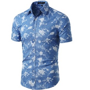 Lars Amadeus Men's Short Sleeves Button Down Printed Shirts - 1 of 4