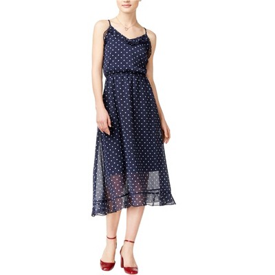 maison Jules Womens Flowy Texture Midi Dress