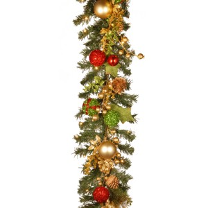 National Tree Company 72 in. Decorated Christmas Garland with Battery Operated LED Lights - 1 of 3