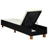 vidaXL Sunbed with Cushion Poly Rattan Black - 4 of 4