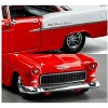 1955 Chevrolet Bel Air Red and White "Collection" Series 1/64 Diecast Model Car by Majorette - 2 of 4
