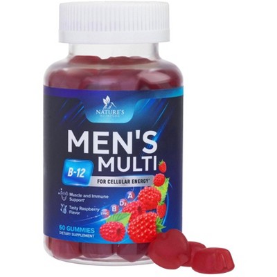 Men's Multivitamin Gummies - Daily Immune Support with Vitamins & Minerals - 60 Gummies
