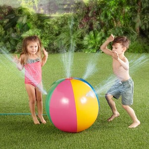 The Lakeside Collection Inflatable Beach Ball - Giant Plastic Inflatable Beach Ball for Kids - 1 of 4