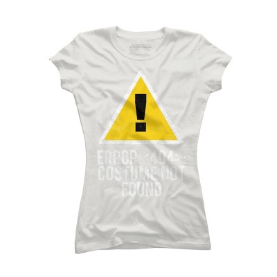 Junior's Design By Humans Halloween Error 404 Costume Not Found Apparel By COVI T-Shirt