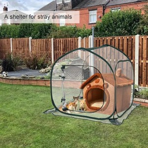 Mini Transparent Pop Up Greenhouse for Indoor and Outdoor Backyard Gardens - Portable Large Space and Durable - 1 of 4