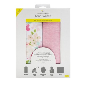 BreathableBaby Swaddle Blanket 2pk - Pink