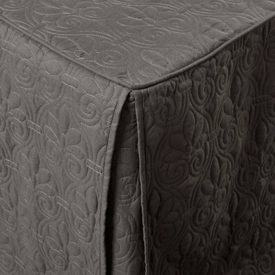 King Dark Grey Microfiber Quilted Bedspread Set