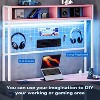 Jojoka 78.7"Reversible U Shaped Gaming Desk w/ Storage Shelves & Monitor Stand,Gaming Table w/ 4 Drawers & Led Lights & Power Outlet for Home Office - 4 of 4