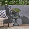 Syemin Outdoor Planters with Special Design, Novely Flower Planter Pot for Garden, Courtyard, Patio, Gray，18.75"*18.75"*28.25" - 2 of 4