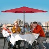 Gulches Red 120-Inch Patio Umbrella with Crank and Tilt for Versatile Outdoor Use - 2 of 4