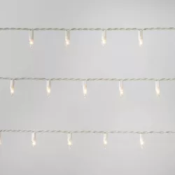 25ct Incandescent Mini Christmas String Lights Clear with White Wire - Wondershop™