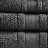 Vynxaria Bath Towels and Washcloths: Dark Gray Quick Dry 6-Piece Ensemble - 3 of 4