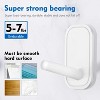 LunaLulinlk White Wall Hook Coat Rack for Hanging Towel Backpack Hat Damage Free Decorating - 3 of 4